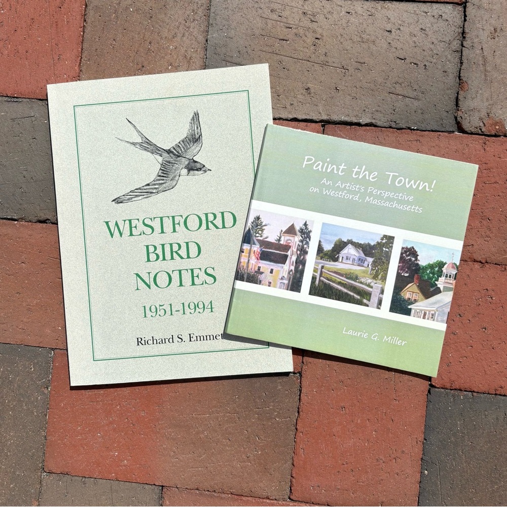 2 Westford MA Books Birds Art Artist Painting Landmarks Massachusetts History